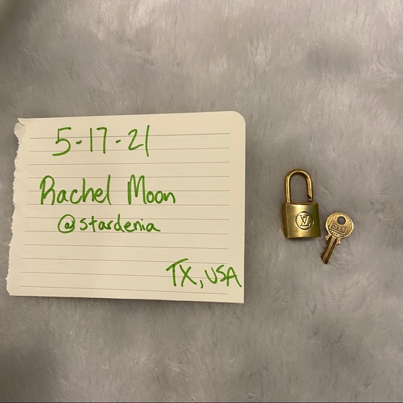 Vintage Authentic LOUIS VUITTON Lock/Key Set #219 - Picture 4 of 7